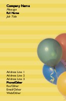 Party Balloons Full Colour Business Cards