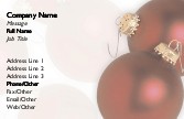 Red Christmas Balls Full Colour Business Cards