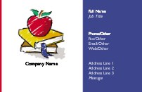 Apple for Teacher Full Colour Business Cards