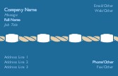 Pool Rope Full Colour Business Cards