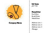 Stethoscope with Heart Full Colour Business Cards