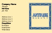 Antiques Market Full Colour Business Cards