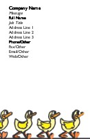 Ducks in a Row Full Colour Business Cards