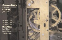 Clock Gears Full Colour Magnetic Business Cards