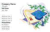 Diploma and Graduation Cap Recycled Business Cards