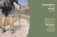 Early Morning Hike Full Colour Magnetic Business Cards