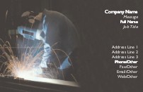 Steel Worker Full Colour Magnetic Business Cards