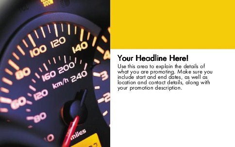 Speedometer Full Colour Oversized Postcards
