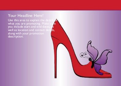 Red Stiletto Full Colour Standard Sized Postcards
