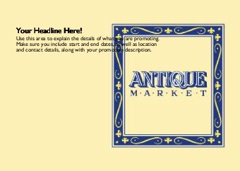Antique Market Full Colour Standard Sized Postcards