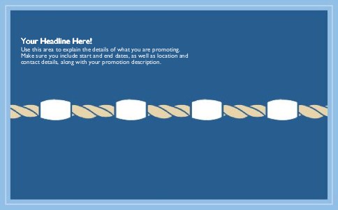 Pool Rope Full Colour Oversized Postcards