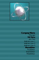 Metal Globe with Rings Full Colour Business Cards