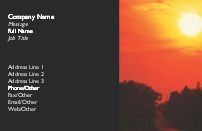 Midday Sun Full Colour Magnetic Business Cards