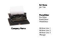 Antique Manual Typewriter Full Colour Business Cards