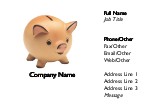 Ceramic Piggy Bank Full Colour Business Cards