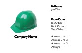 Green Hard Hat Full Colour Business Cards