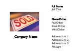 Sold Sign Full Colour Business Cards
