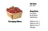 Strawberries in a Basket Recycled Business Cards