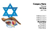 Blue Star of David Recycled Business Cards