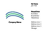 Blue and Green Waves Recycled Business Cards