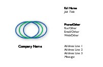 Coloured Rings Recycled Business Cards