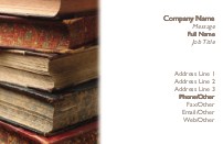 Stack of Old Books Recycled Business Cards