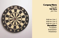 Dartboard Full Colour Magnetic Business Cards