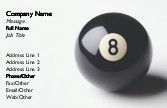 Eight Ball Pool Full Colour Magnetic Business Cards