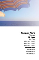 Holiday Paradise Full Colour Business Cards
