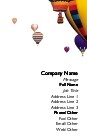 Hot Air Balloon Ride Full Colour Business Cards