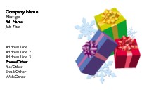Christmas Presents Full Colour Business Cards