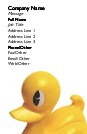 Rubber Duck Full Colour Business Cards