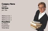 Teacher with Books Recycled Business Cards