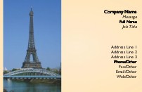 Eiffel Tower from Afar Full Colour Business Cards