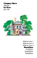 Victorian House Recycled Business Cards