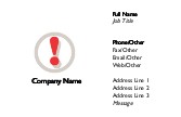 Red Exclamation Mark Full Colour Business Cards