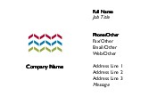 Coloured Zig Zags Full Colour Business Cards