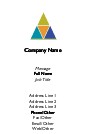 Colourful Triangles Full Colour Business Cards