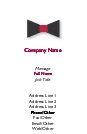 Formal Bow Tie Full Colour Business Cards
