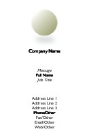 Sphere with Shadow Full Colour Business Cards