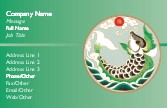 Asian Fish Design Recycled Business Cards