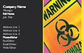 Bio-hazard Sign Full Colour Business Cards