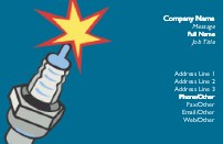 Sparking Plug Illustration Full Colour Business Cards