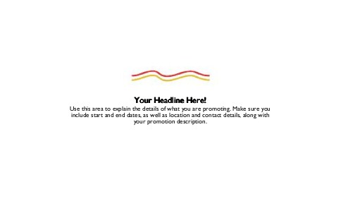 Red and Yellow Waves Full Colour Oversized Postcards