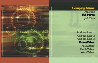 Neon Gears Full Colour Magnetic Business Cards