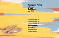 Brush Strokes and Palette Full Colour Business Cards