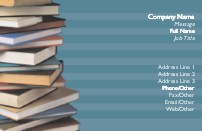 Large Stack of Books Recycled Business Cards