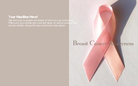 Breast Cancer Awareness Full Colour Oversized Postcards