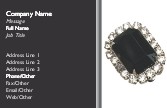 Black Jewelled Pin Full Colour Business Cards