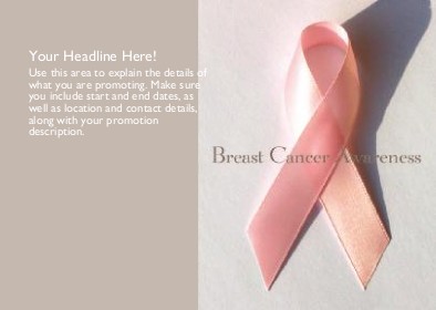 Breast Cancer Awareness Full Colour Standard Sized Postcards